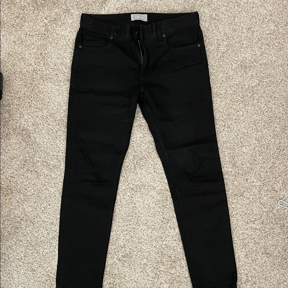 Everlane Men's Jet Black Skinny Jeans